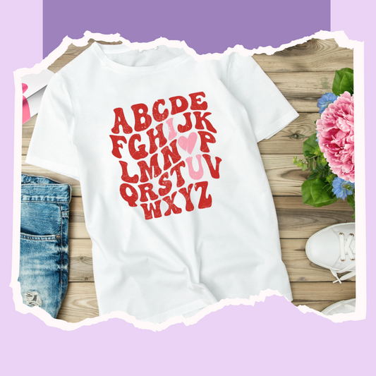 Valentine's Alphabet Shirt